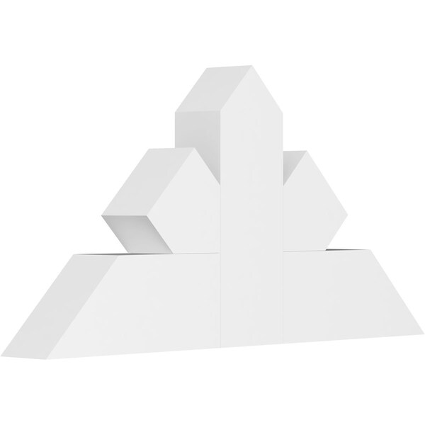 Ekena Millwork Saratoga Architectural Grade PVC Gable Bracket, 36"W x 18"H x 4"D x 6"F, 12/12 Pitch GBP036X18X0406SAR00 - main